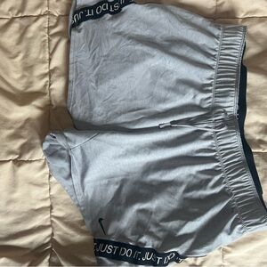 Gray Nike dri-fit shorts